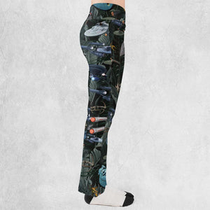 Star Trek Spaceship Pattern Flare Leggings