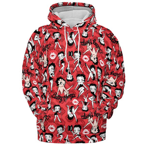 Betty Boop Singer Cartoon Sexy All-over Print Hoodie