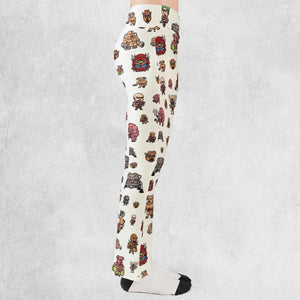 Doom Chibi Characters Flare Leggings