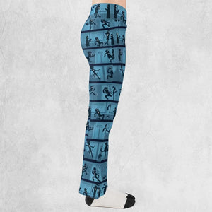 Walking In The Darkness Silly Walks Flare Leggings