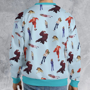 The Six Million Dollar Man and the Bionic Woman All-over Print Sweatshirt