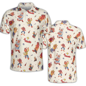 Backstage Inspired The Muppets AOP Men/Women Polo Shirt