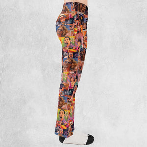 The Big Lebowski Painting Pattern Flare Leggings