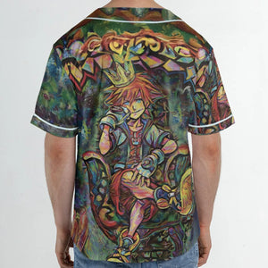 Trippy Sora Kingdom Hearts Unisex Baseball Jersey