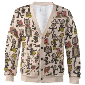 Vintage Cartoon Felix The Cat Cardigan