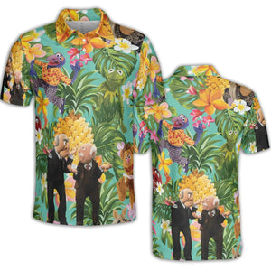 Statler And Waldorf Muppets Tropical AOP Men/Women Polo Shirt