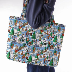 Snowland Rudolph the Red-Nosed Reindeer Large Tote Bag