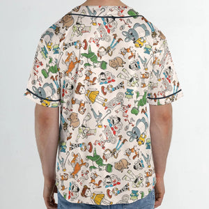 Toy Story Toss Pattern Unisex Baseball Jersey