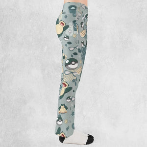 Summer Relax Snorlax Pokemon Flare Leggings