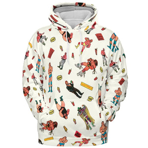 Wrestling Superstars Hulk Hogan Macho Man Logos All-over Print Hoodie
