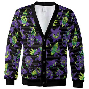 Ghost Type Pokemon Pattern Cardigan