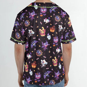 Trick or Treat Poke'ween Pokemon Unisex Baseball Jersey