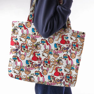 Insane Style The Ren and Stimpy Show Large Tote Bag