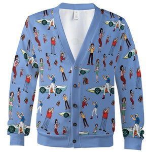 Speed Racer Characters Pattern Cardigan
