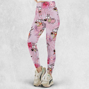 Courage the Cowardly Dog Floral Tropical Legging