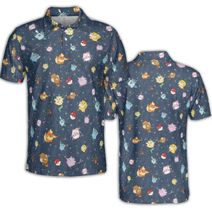 Gengar as Eevee The Eeveelutions Pokemon AOP Men/Women Polo Shirt