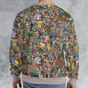 Futurama Characters All-over Print Sweatshirt