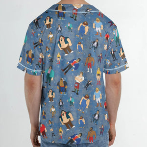 80s Hulk Rock 'n' Wrestling Characters Unisex Baseball Jersey