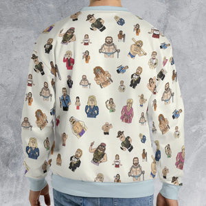 Old School Pro Wrestling All-over Print Sweatshirt