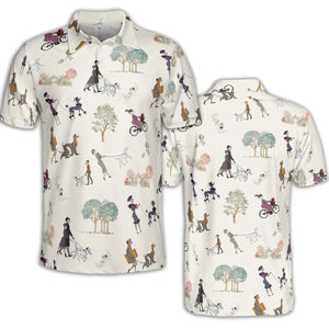 Dog Walking Look Alikes 101 Dalmations AOP Men/Women Polo Shirt