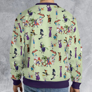 70s Witches Cartoon Characters All-over Print Sweatshirt