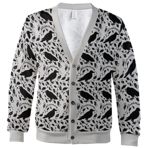 Nevermore The Raven Edgar Allan Poe Pattern Cardigan