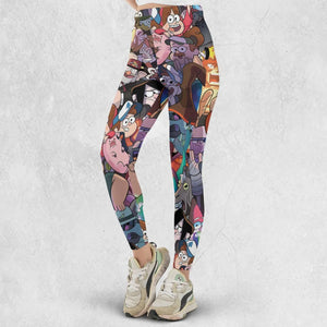 Gravity Falls Characters Pattern Legging