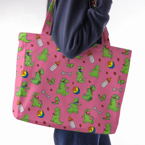 Rugrats Reptar Pattern Large Tote Bag