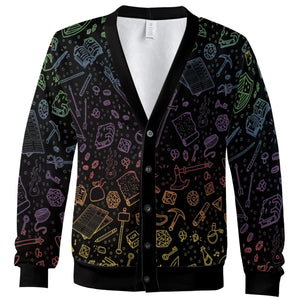 DnD Tabletop RPG Pattern Cardigan