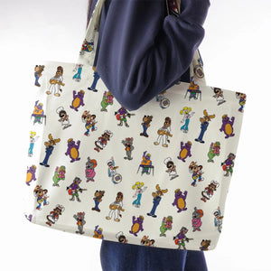 80s Pizza Time Theater Chuck E Cheese Large Tote Bag