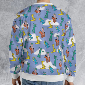 Gumby Characters All-over Print Sweatshirt