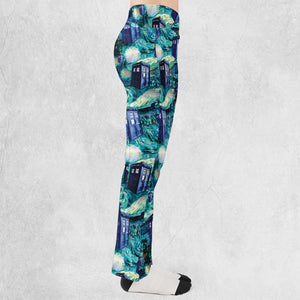 Tardis Starry Night Doctor Who Flare Leggings