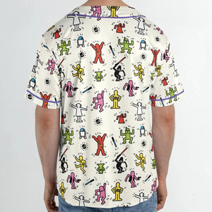 Pop Wars Star Wars Pop Art Pattern Unisex Baseball Jersey