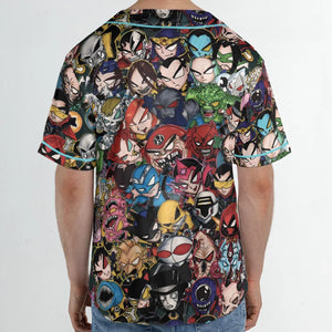 DC Villains Chibi Unisex Baseball Jersey