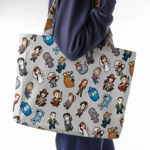 Cartoon Who Doctor Who Large Tote Bag