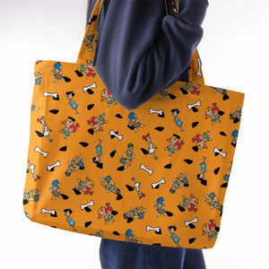 Stone Age The Flintstones Characters Large Tote Bag