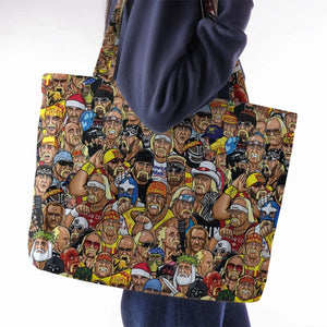 Classic Wrestlers Large Tote Bag
