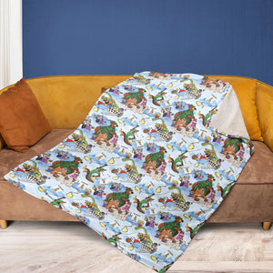 Robin Hood Characters Pattern Fleece Blanket
