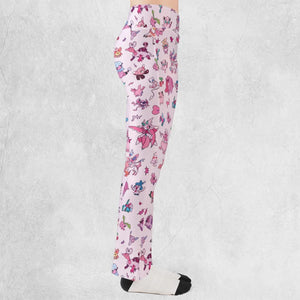 Team Pink Pokemon Pattern Flare Leggings