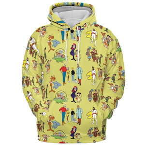 60s Cartoon Characters All-over Print Hoodie