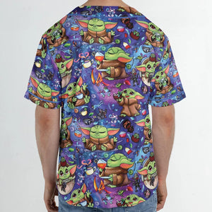 Baby Yoda In the Galaxy Unisex Baseball Jersey