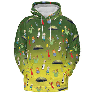 The Oblongs Retro TV Show All-over Print Hoodie