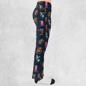 Funny Cereal Monsters Universal Monsters Flare Leggings