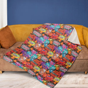 Neon Radiator Spring Cars Fleece Blanket