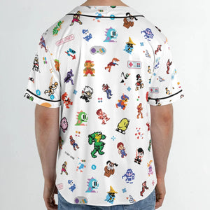 Iconic Video Game Characters Unisex Baseball Jersey