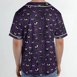 Gastly Haunter and Gengar Pokemon Pattern Unisex Baseball Jersey