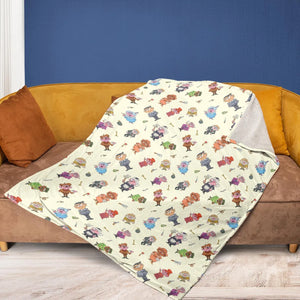 Board Game Drip Clue Fleece Blanket