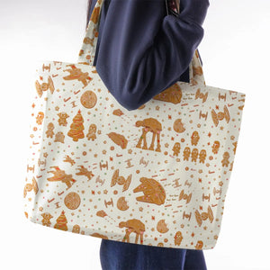 Gingerbread Christmas Star Wars Large Tote Bag