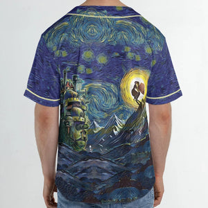 Howl’s Moving Castle Starry Night Unisex Baseball Jersey