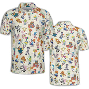 Parappa the Rapper Characters AOP Men/Women Polo Shirt